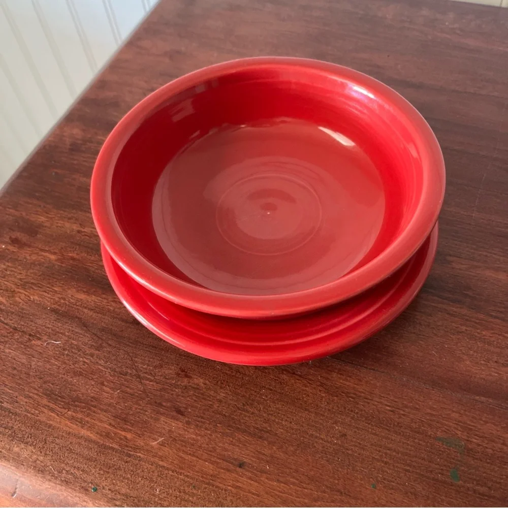 Fiesta  Ware‎ Scarlet Red Plate and soup bowl